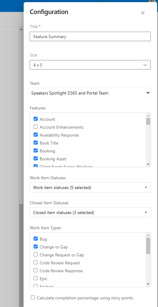 Feature Summary Widget - Visual Studio Marketplace